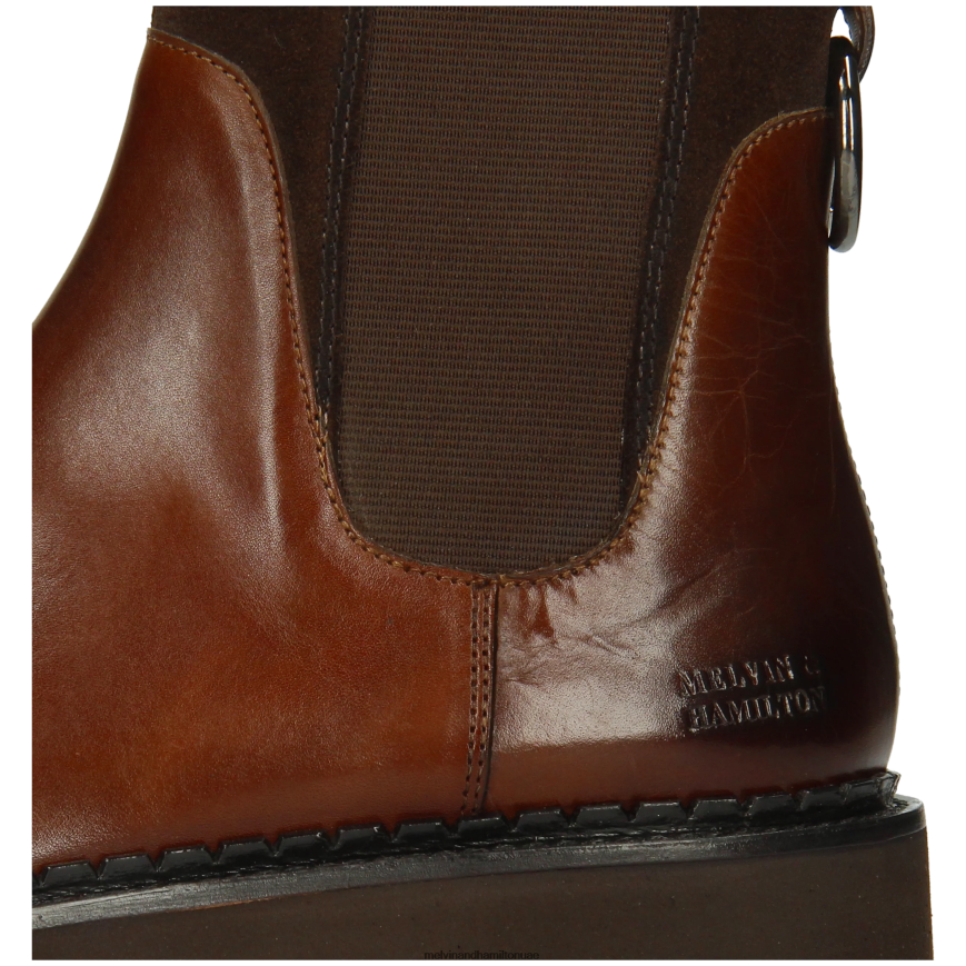 سالي 187 بني Melvin & Hamilton نحيف جزمة الكاحل 42XF2X896