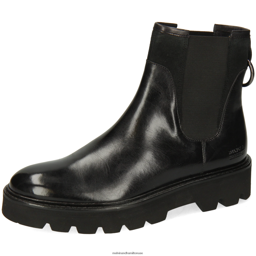 سالي 187 أسود Melvin & Hamilton نحيف جزمة الكاحل 42XF2X917