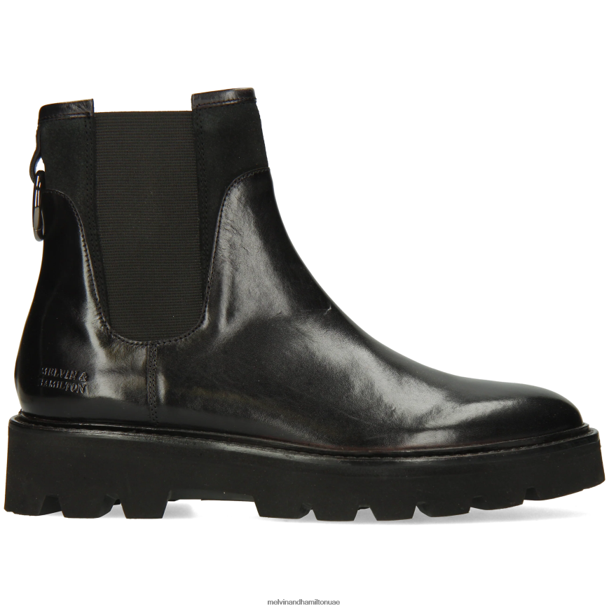 سالي 187 أسود Melvin & Hamilton نحيف جزمة الكاحل 42XF2X917