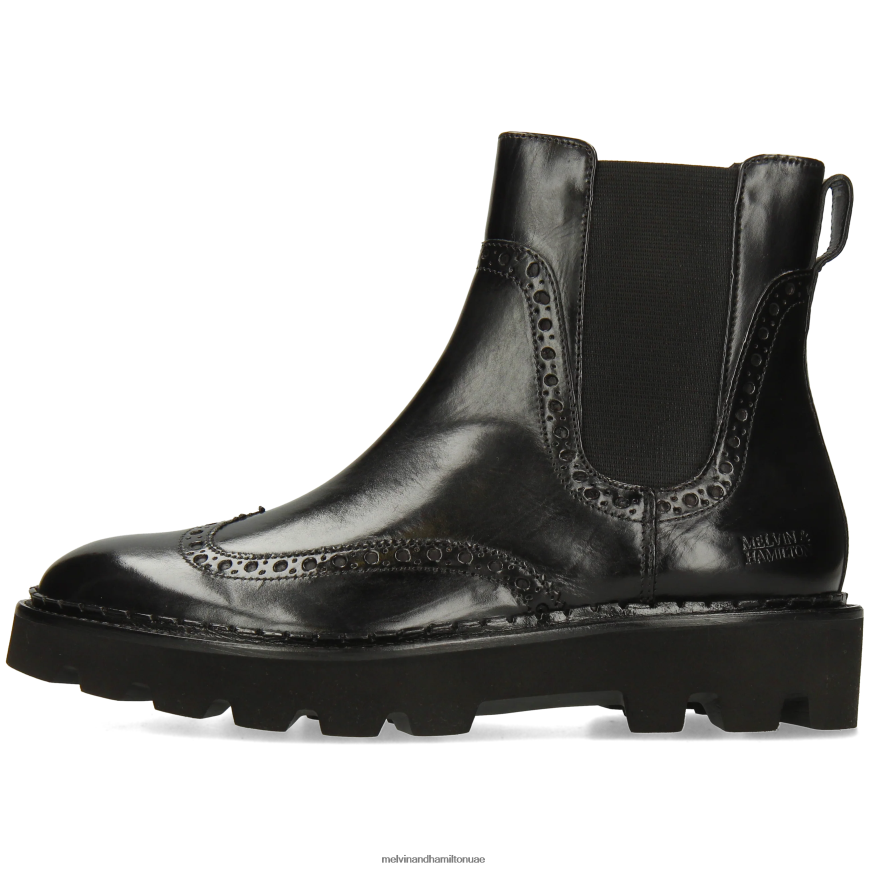 سالي 192 أسود Melvin & Hamilton نحيف جزمة الكاحل 42XF2X802