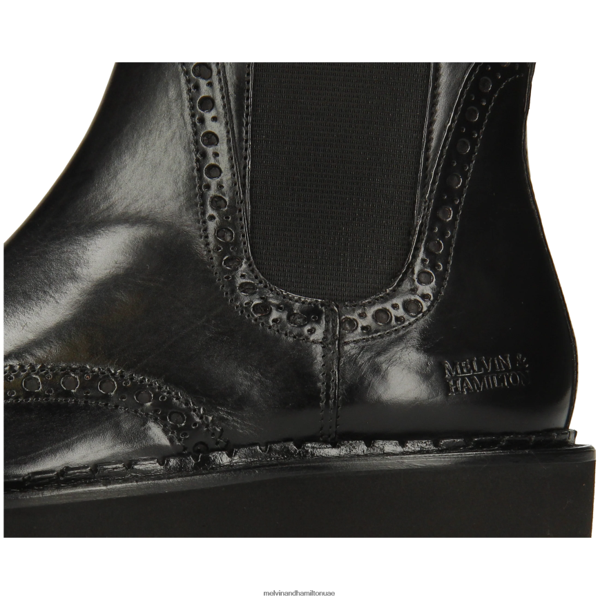 سالي 192 أسود Melvin & Hamilton نحيف جزمة الكاحل 42XF2X802