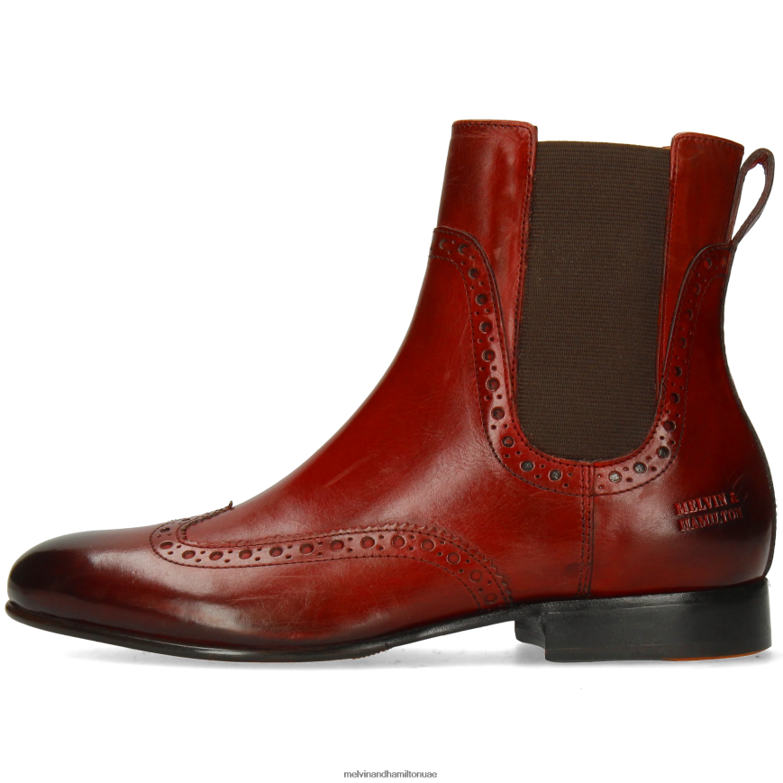 سالي 192 أحمر Melvin & Hamilton نحيف جزمة الكاحل 42XF2X833