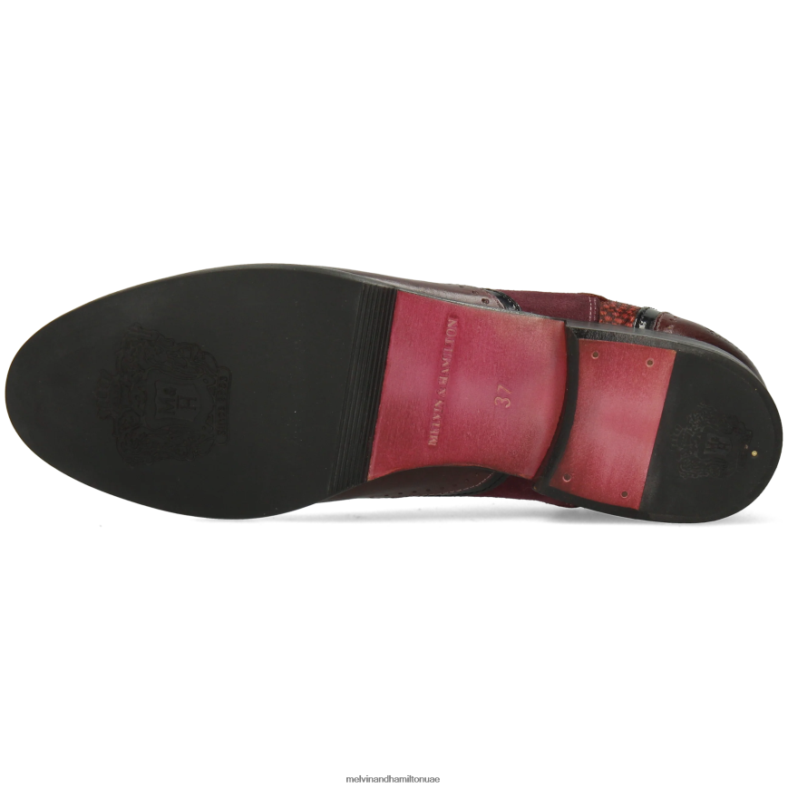 سالي 19 أرجواني Melvin & Hamilton نحيف جزمة الكاحل 42XF2X1087