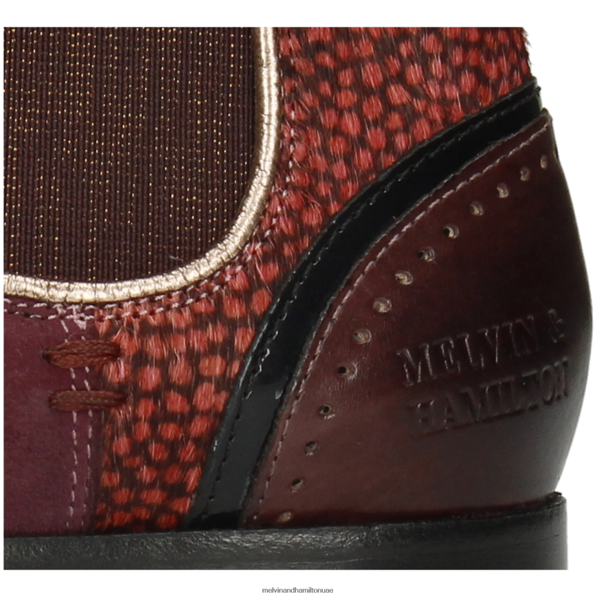 سالي 19 أرجواني Melvin & Hamilton نحيف جزمة الكاحل 42XF2X1087