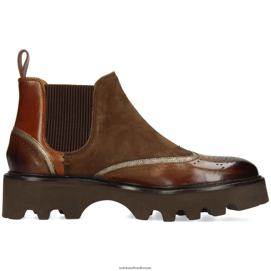 سالي 19 بني Melvin & Hamilton نحيف جزمة الكاحل 42XF2X822