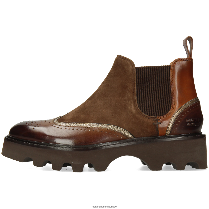 سالي 19 بني Melvin & Hamilton نحيف جزمة الكاحل 42XF2X822