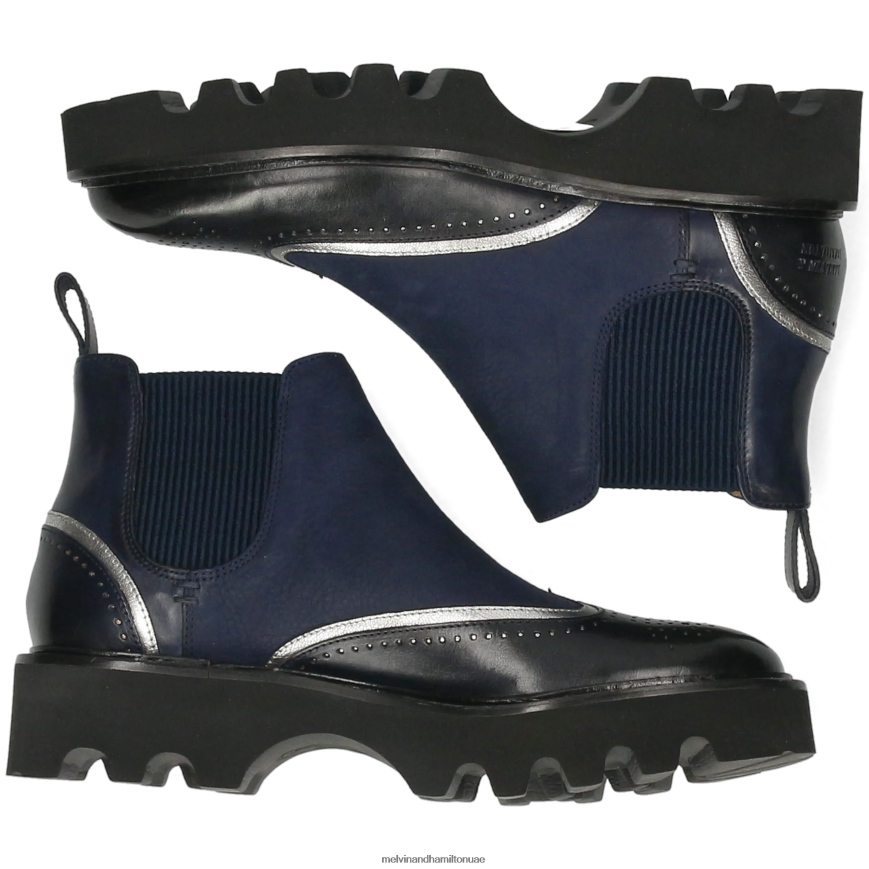 سالي 19 أزرق Melvin & Hamilton نحيف جزمة الكاحل 42XF2X886