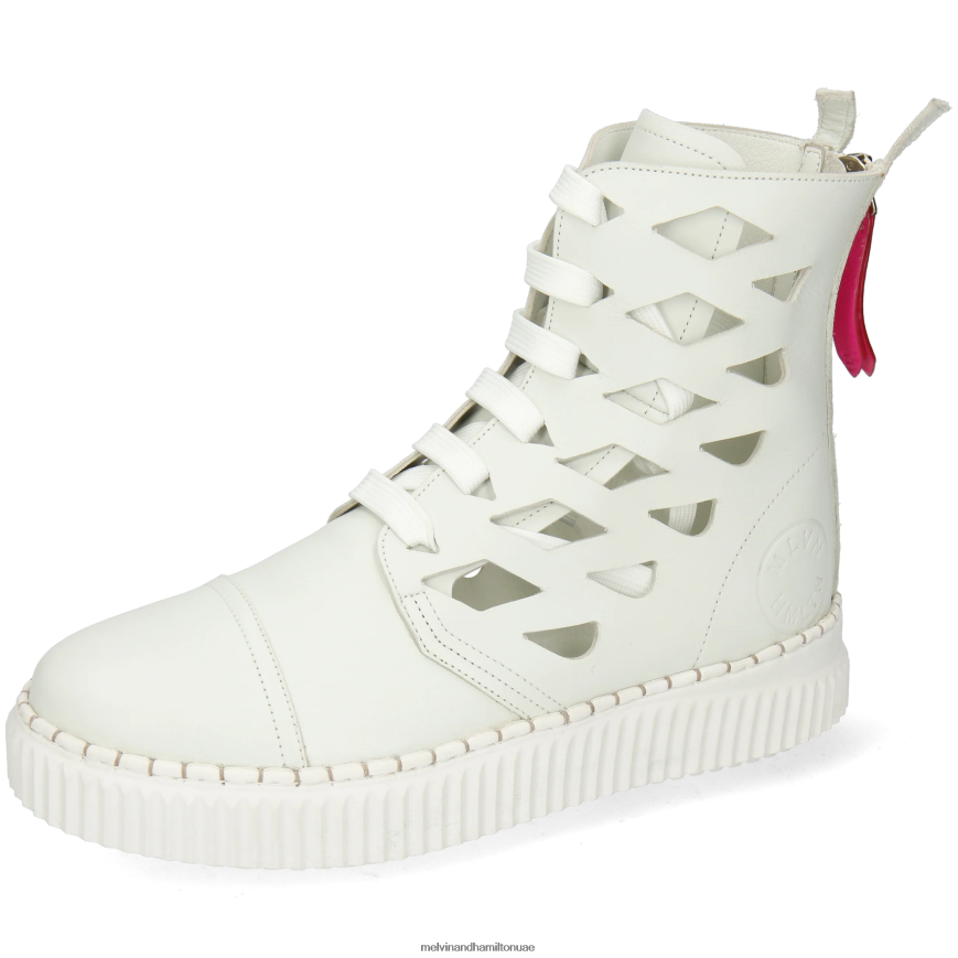 نوري 1 أبيض Melvin & Hamilton نحيف جزمة الكاحل 42XF2X1000