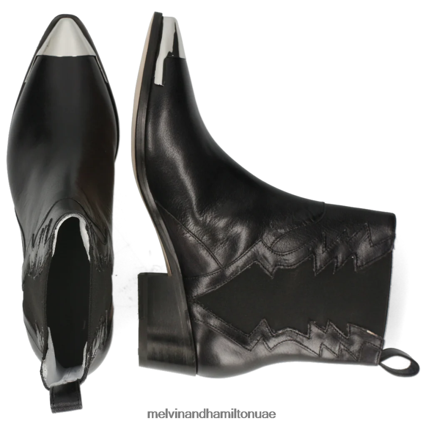 1 مايو أسود Melvin & Hamilton نحيف جزمة الكاحل 42XF2X1133