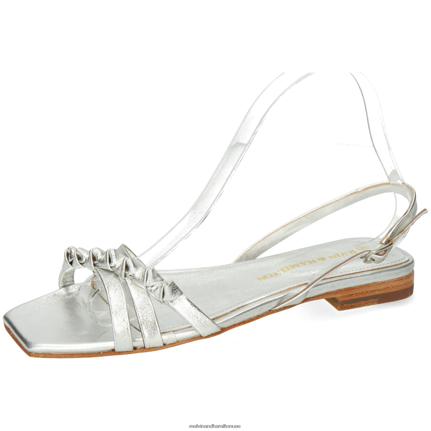 بروك 1 فضة Melvin & Hamilton نحيف صنادل 42XF2X1924