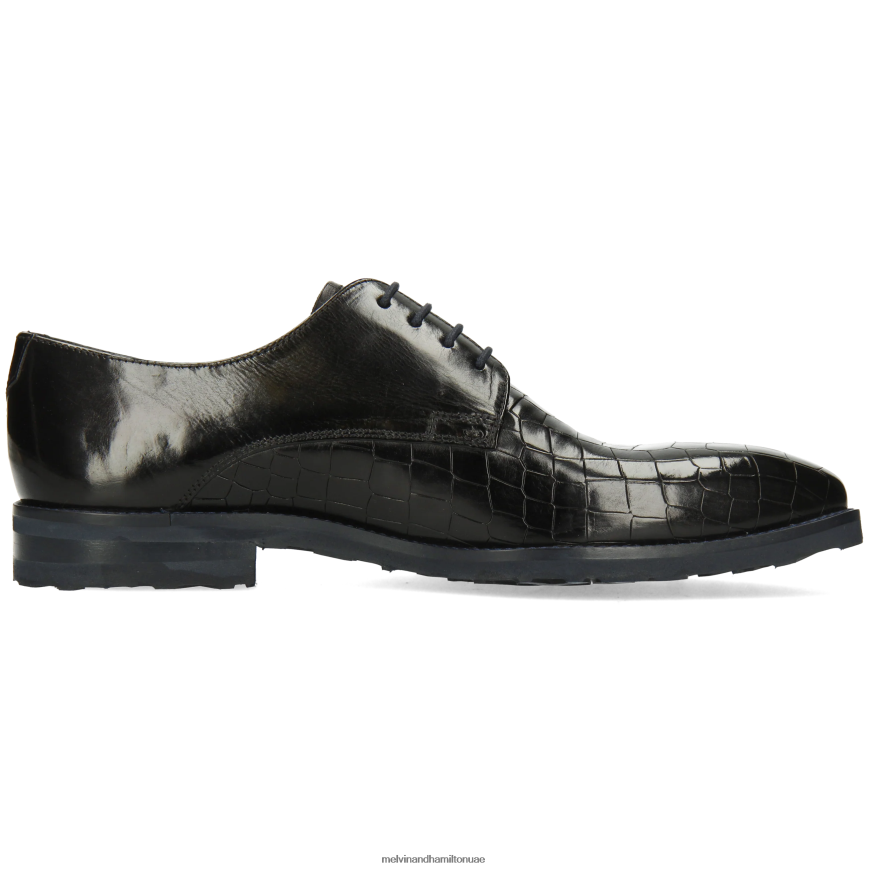 فلين 1 أسود Melvin & Hamilton رجال أحذية ديربي 42XF2X377