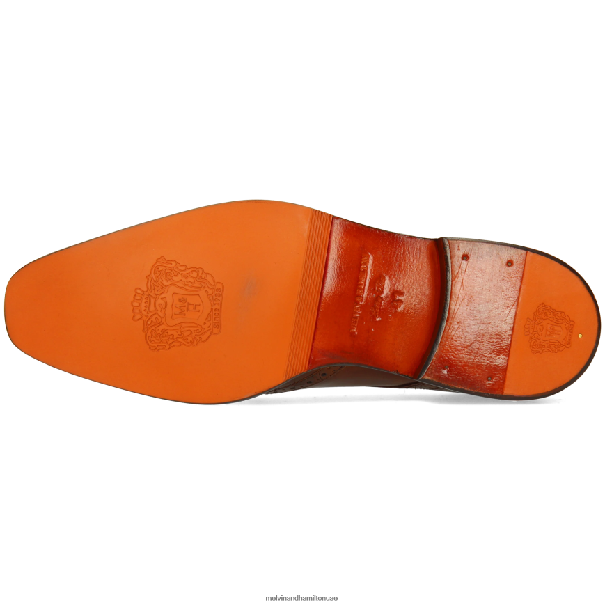 جيف 1 بني Melvin & Hamilton رجال أحذية ديربي 42XF2X439