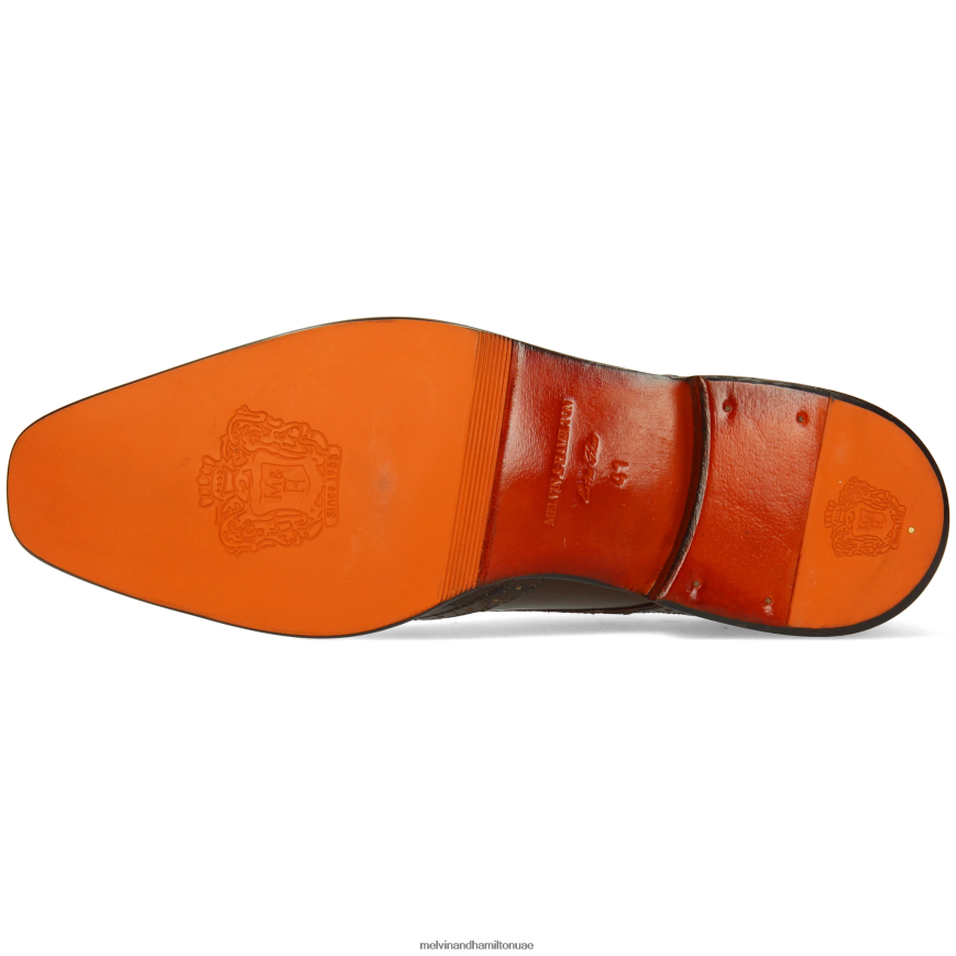 جيف 1 بني Melvin & Hamilton رجال أحذية ديربي 42XF2X445