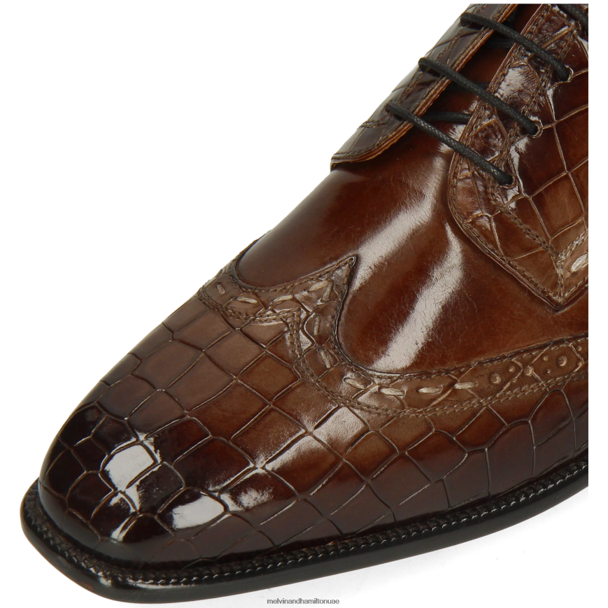 جيف 1 بني Melvin & Hamilton رجال أحذية ديربي 42XF2X445