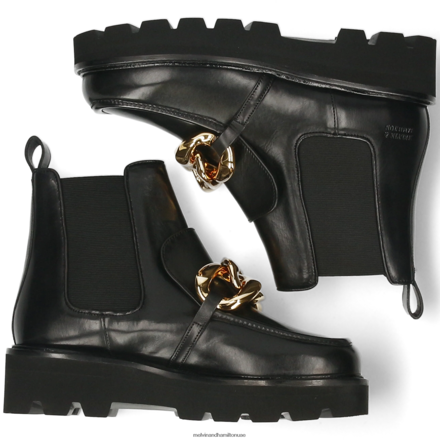 كاسي 1 أسود Melvin & Hamilton نحيف جزمة الكاحل 42XF2X866