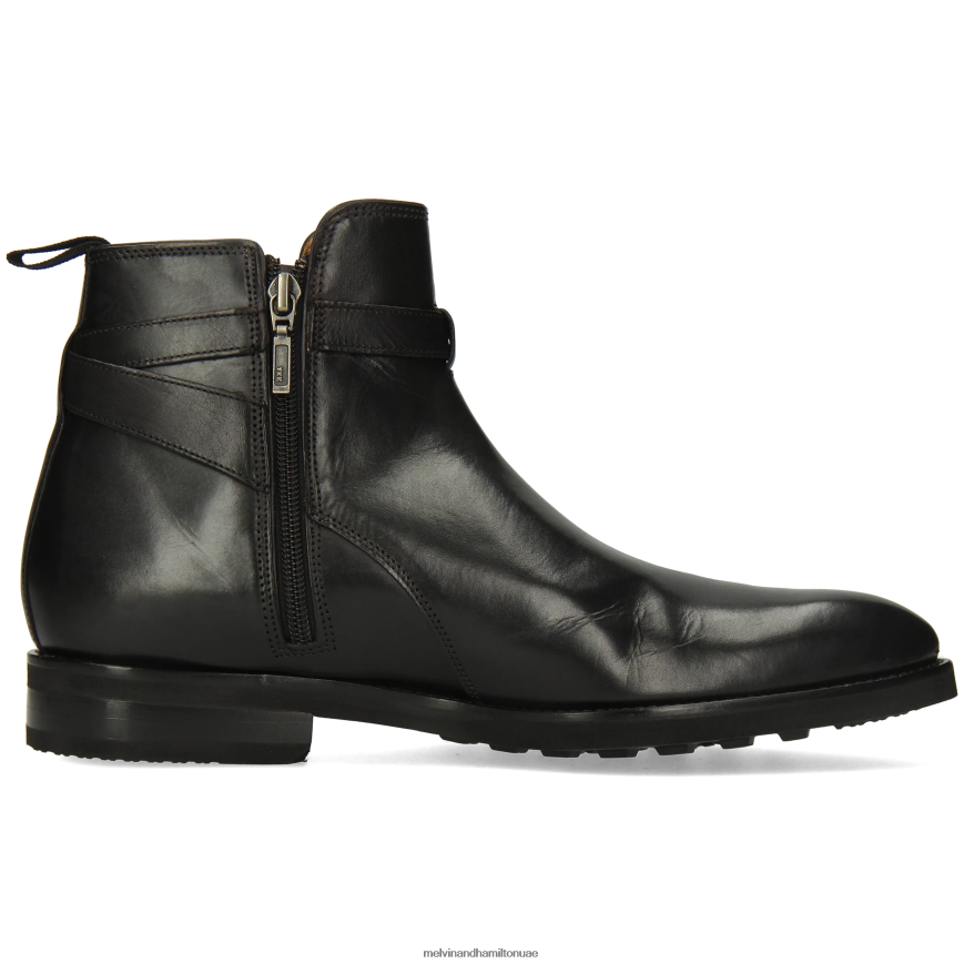 كين 1 أسود Melvin & Hamilton رجال جزمة الكاحل 42XF2X91