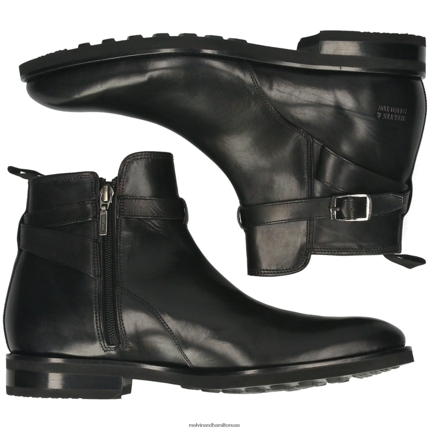 كين 1 أسود Melvin & Hamilton رجال جزمة الكاحل 42XF2X91