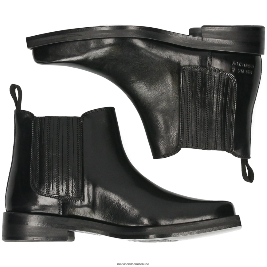 بيلا 1 أسود Melvin & Hamilton نحيف جزمة الكاحل 42XF2X957