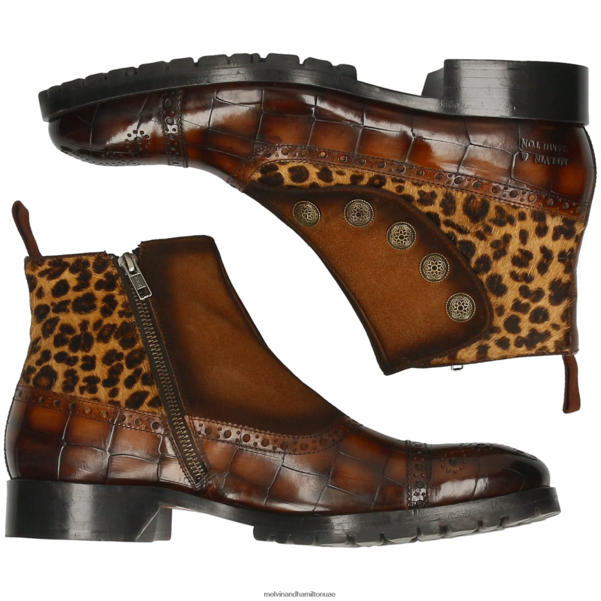 باتريك 22 بني Melvin & Hamilton رجال جزمة الكاحل 42XF2X92