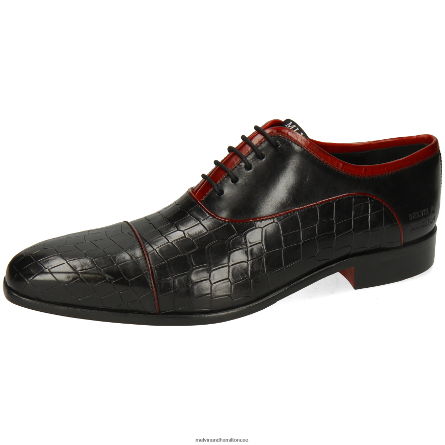 لانس 23 أسود Melvin & Hamilton رجال أحذية أكسفورد 42XF2X152