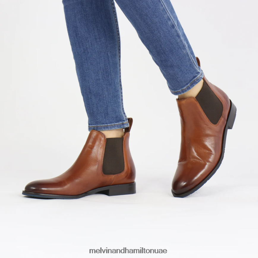 سالي 25 بني Melvin & Hamilton نحيف جزمة الكاحل 42XF2X1138