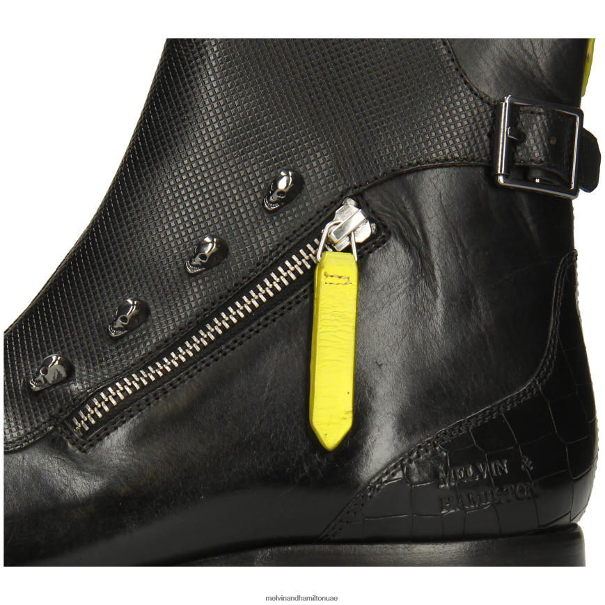 الفيس 25 أسود Melvin & Hamilton رجال جزمة الكاحل 42XF2X1