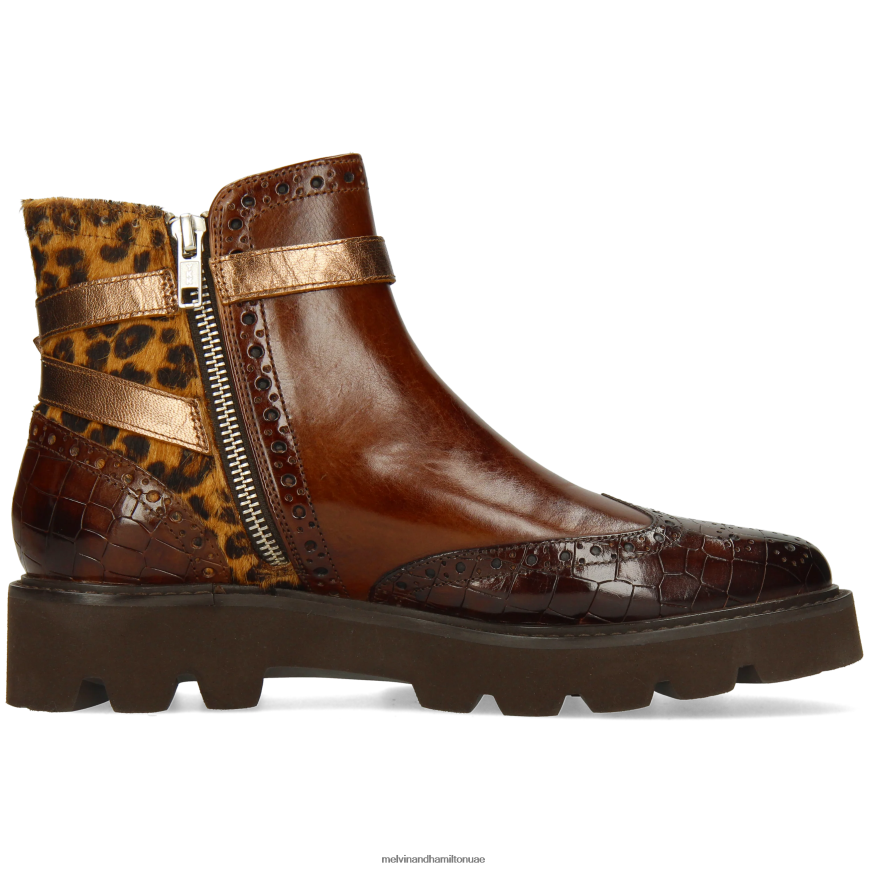 سيلينا 25 بني Melvin & Hamilton نحيف جزمة الكاحل 42XF2X894