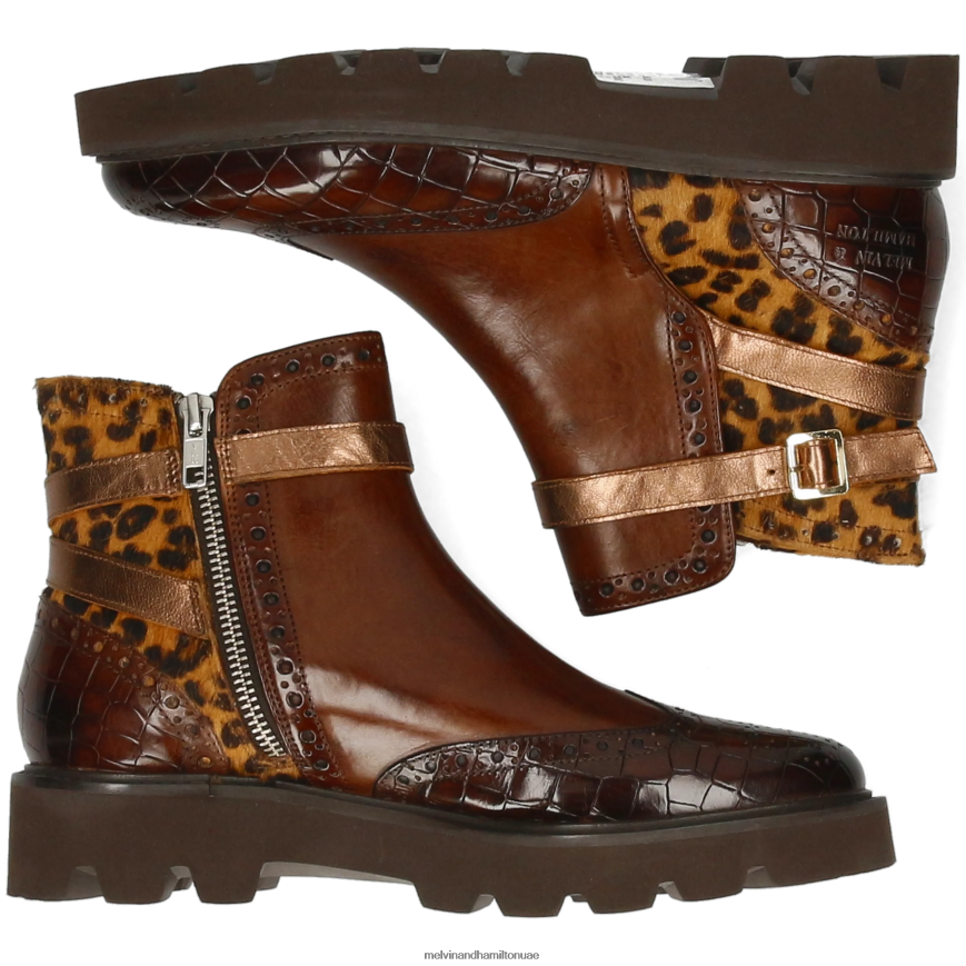 سيلينا 25 بني Melvin & Hamilton نحيف جزمة الكاحل 42XF2X894