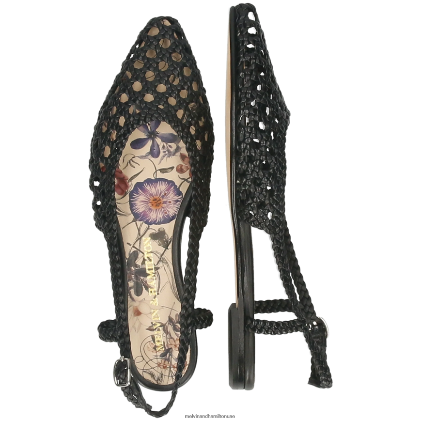 اليكسا 27 أسود Melvin & Hamilton نحيف صنادل 42XF2X1904