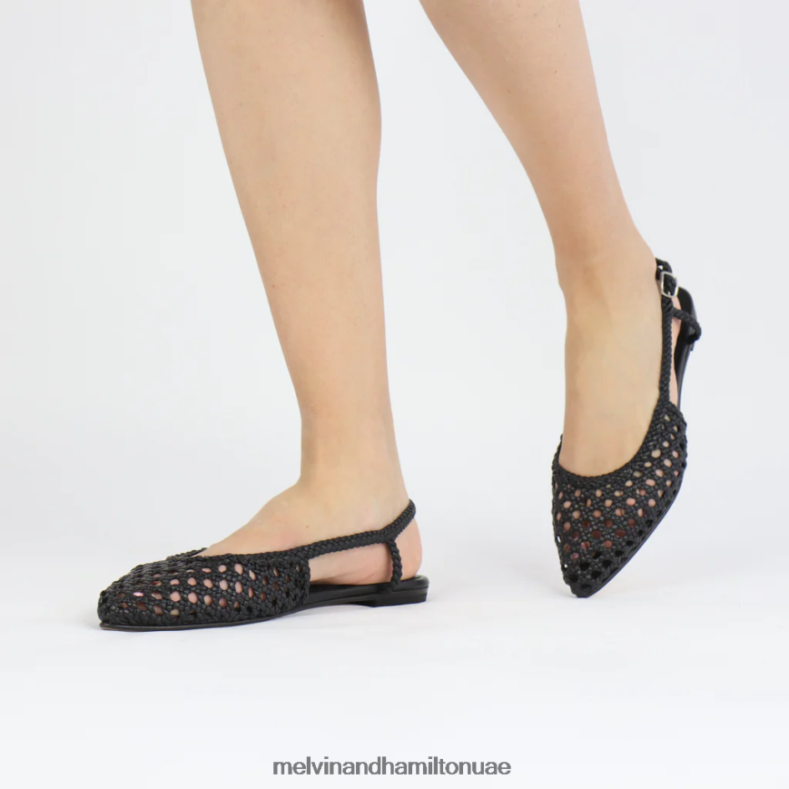 اليكسا 27 أسود Melvin & Hamilton نحيف صنادل 42XF2X1918