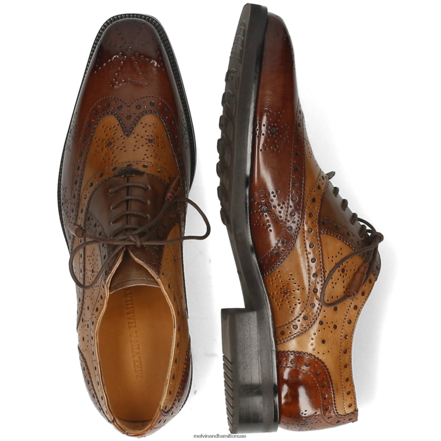 جيف 28 بني Melvin & Hamilton رجال أحذية أكسفورد 42XF2X200