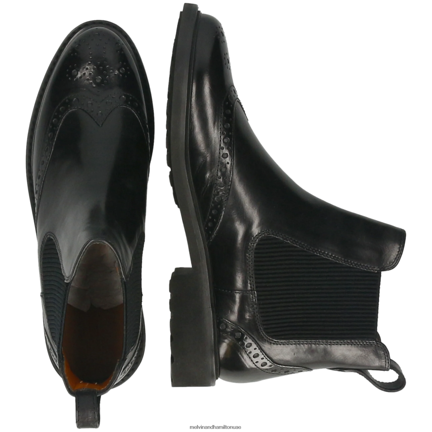 سيلينا 29 أسود Melvin & Hamilton نحيف جزمة الكاحل 42XF2X789