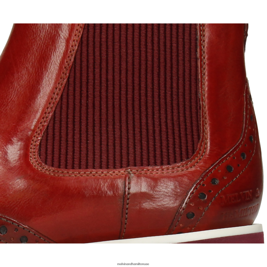 سيلينا 29 أحمر Melvin & Hamilton نحيف جزمة الكاحل 42XF2X858