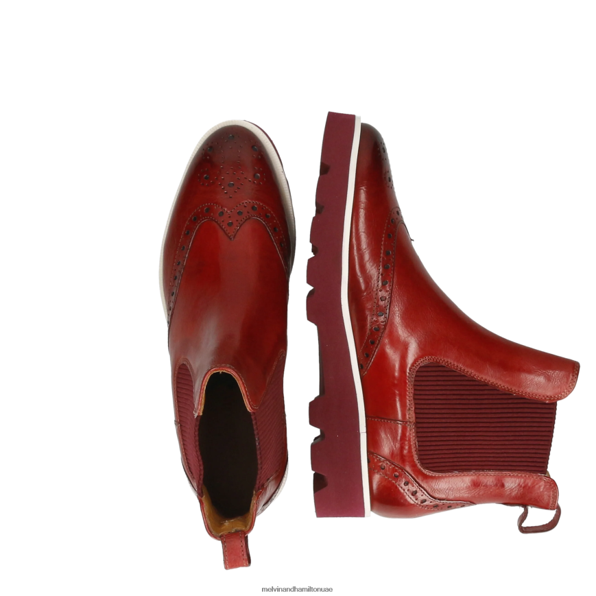 سيلينا 29 أحمر Melvin & Hamilton نحيف جزمة الكاحل 42XF2X858