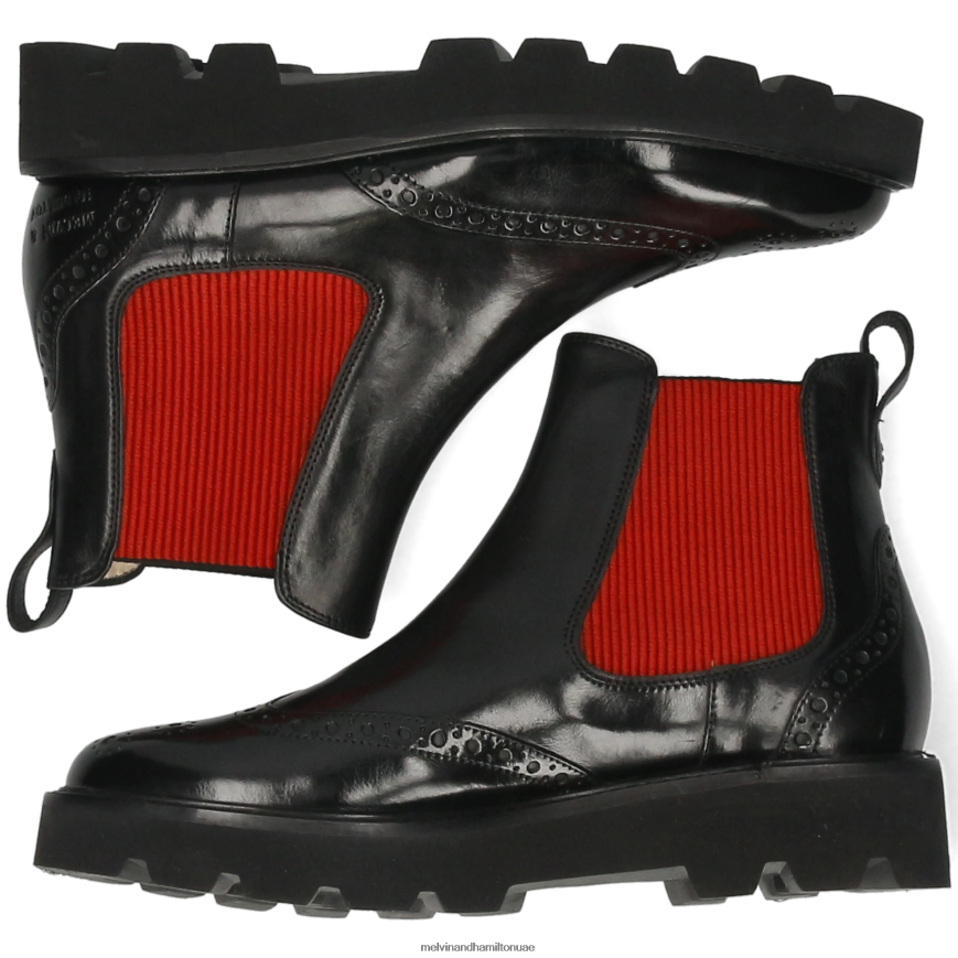 سيلينا 29 أسود Melvin & Hamilton نحيف جزمة الكاحل 42XF2X906