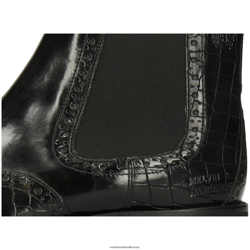 فلين 2 أسود Melvin & Hamilton رجال جزمة الكاحل 42XF2X24