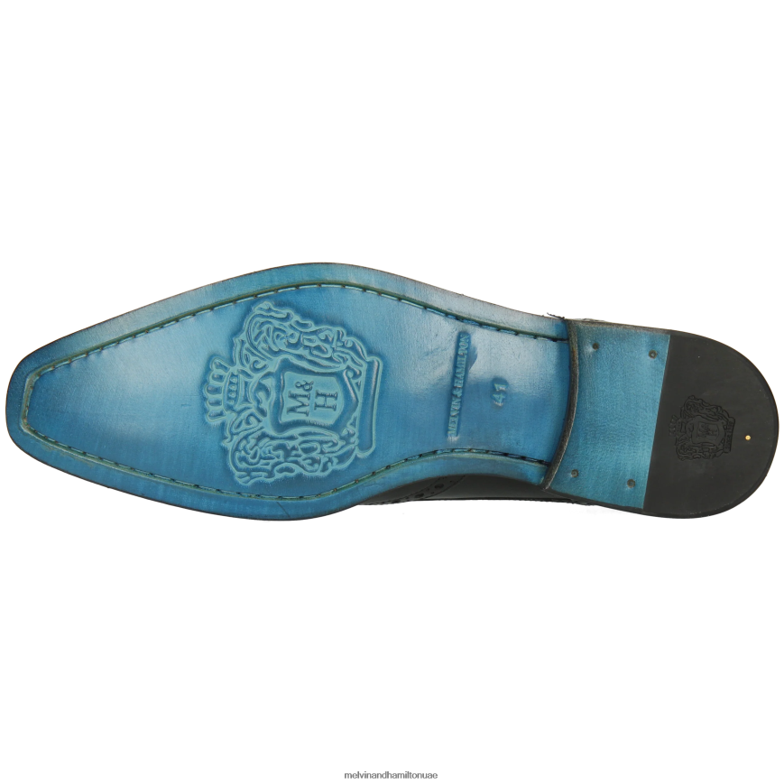 مارتن 2 أسود Melvin & Hamilton رجال أحذية الراهب 42XF2X352