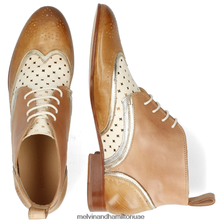 سالي 30 البني الفاتح Melvin & Hamilton نحيف جزمة الكاحل 42XF2X1134