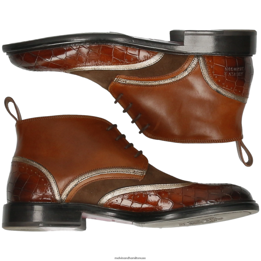 سالي 30 بني Melvin & Hamilton نحيف جزمة الكاحل 42XF2X982