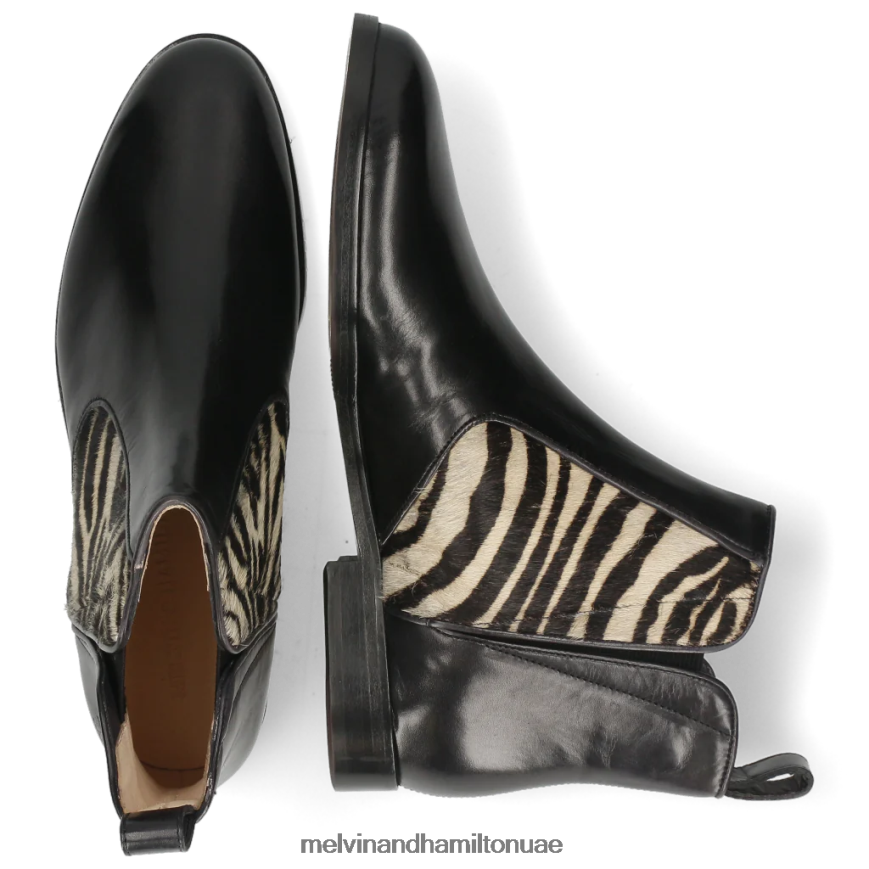 سوزان 34 أسود Melvin & Hamilton نحيف جزمة الكاحل 42XF2X1110