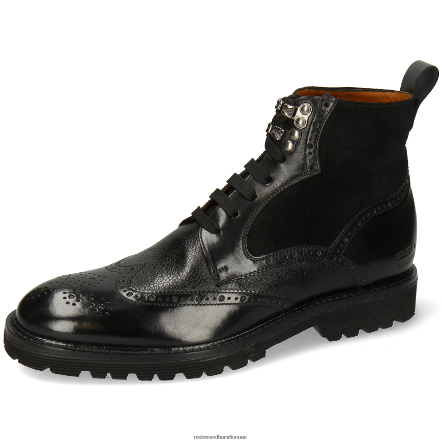 تريفور 34 أسود Melvin & Hamilton رجال جزمة الكاحل 42XF2X62