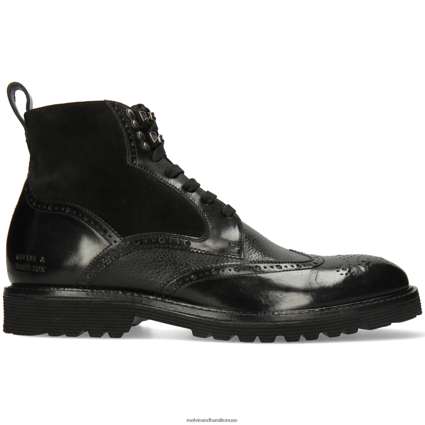 تريفور 34 أسود Melvin & Hamilton رجال جزمة الكاحل 42XF2X62