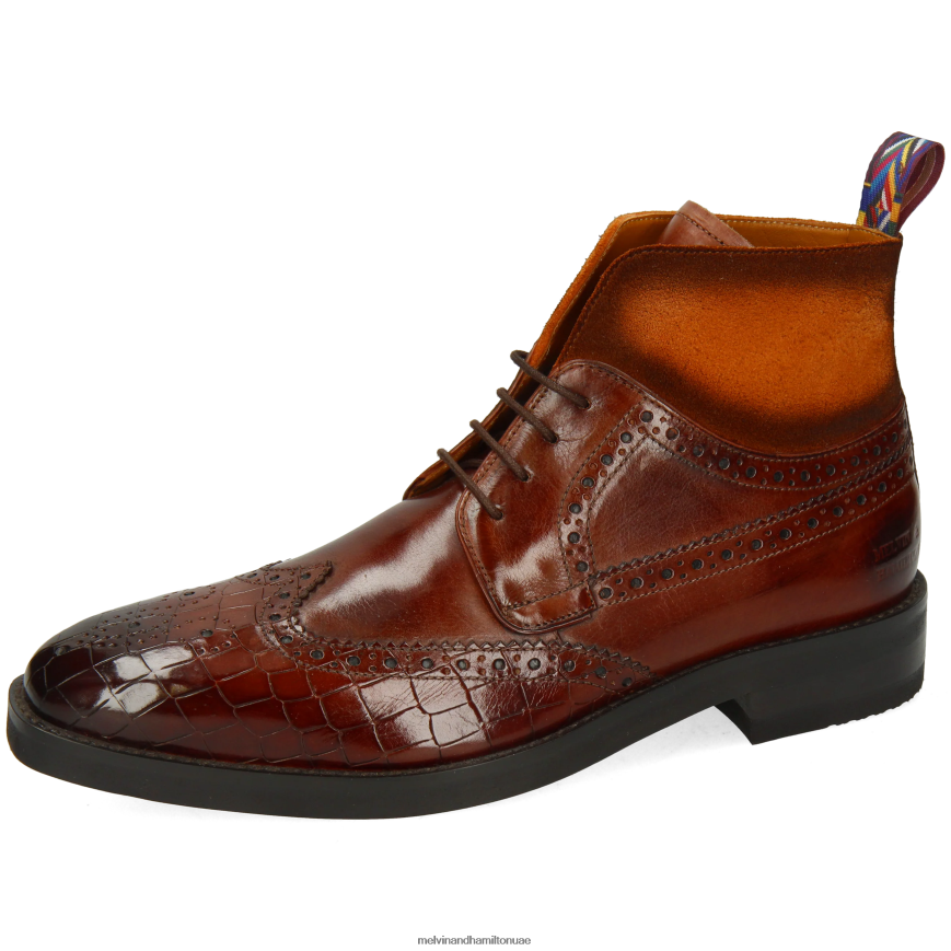 جيف 34 بني Melvin & Hamilton رجال جزمة الكاحل 42XF2X85