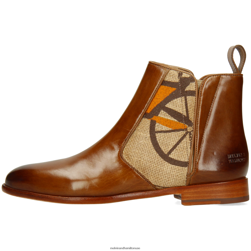 سوزان 34 بني Melvin & Hamilton نحيف جزمة الكاحل 42XF2X851