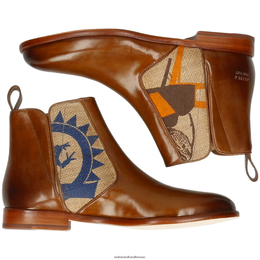 سوزان 34 بني Melvin & Hamilton نحيف جزمة الكاحل 42XF2X851