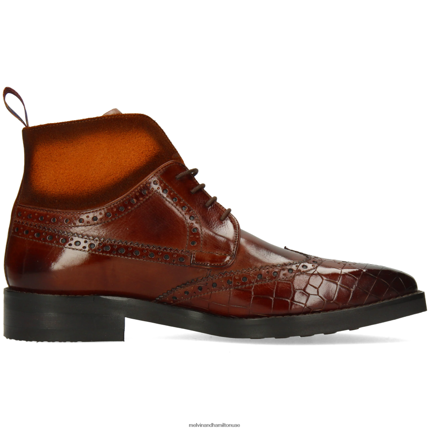 جيف 34 بني Melvin & Hamilton رجال جزمة الكاحل 42XF2X85