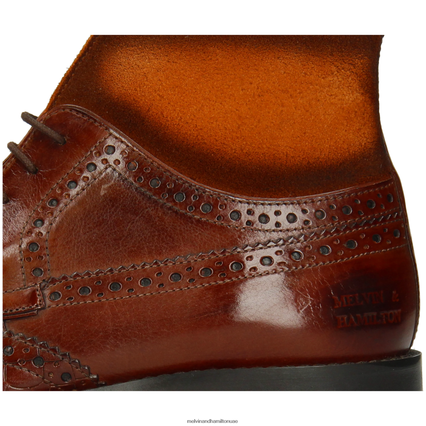 جيف 34 بني Melvin & Hamilton رجال جزمة الكاحل 42XF2X85