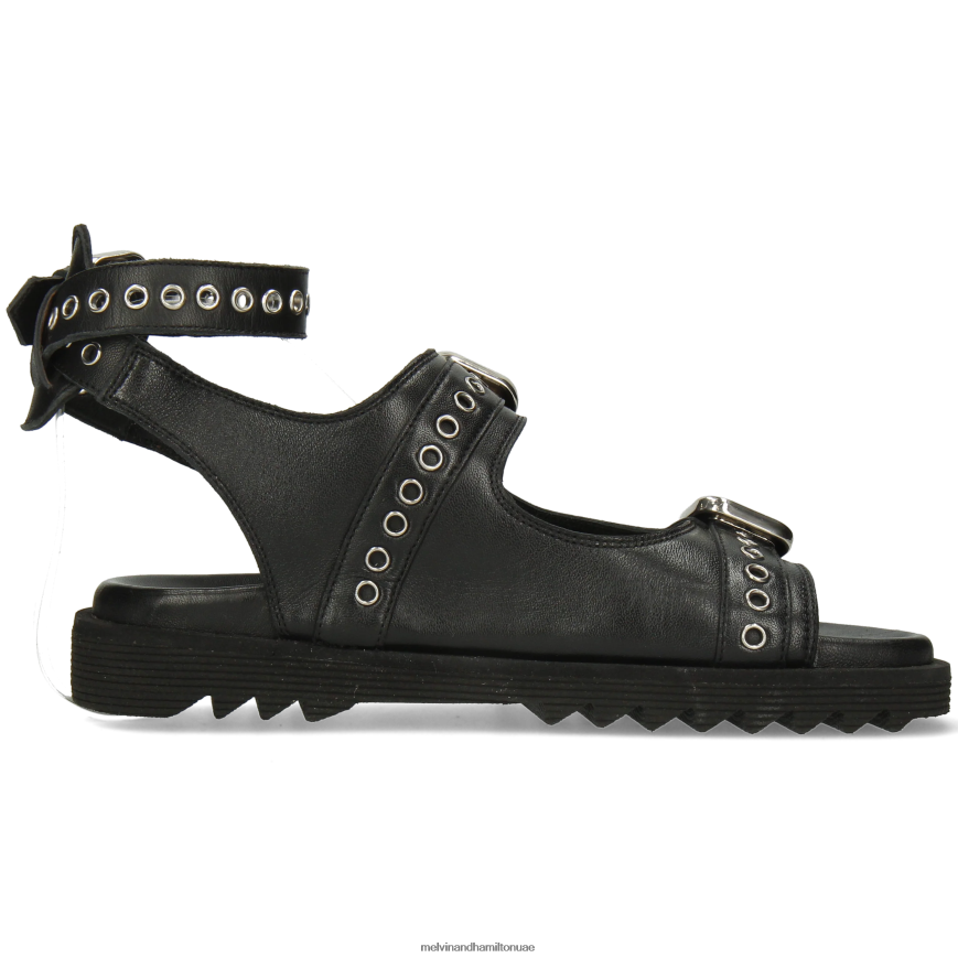 ويلما 37 أسود Melvin & Hamilton نحيف صنادل 42XF2X1935