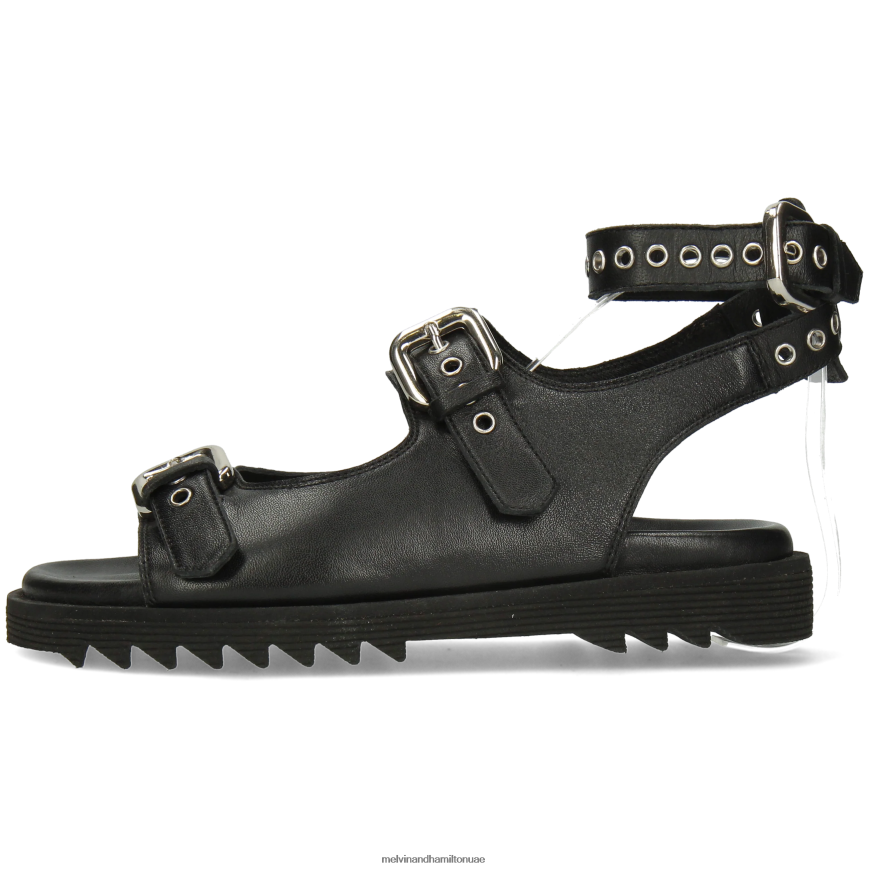 ويلما 37 أسود Melvin & Hamilton نحيف صنادل 42XF2X1935