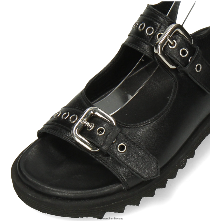 ويلما 37 أسود Melvin & Hamilton نحيف صنادل 42XF2X1935